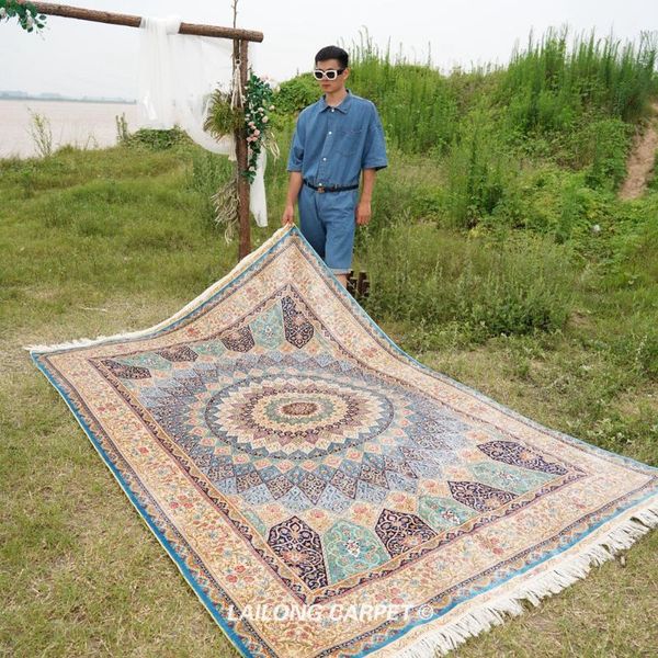 carpets 6'x9' traditional handmade qum silk area rug dome pattern persian tabriz (zqg487a)
carpets 6'x9' traditional handmade qum silk area rug dome pattern persian tabriz (zqg487a)