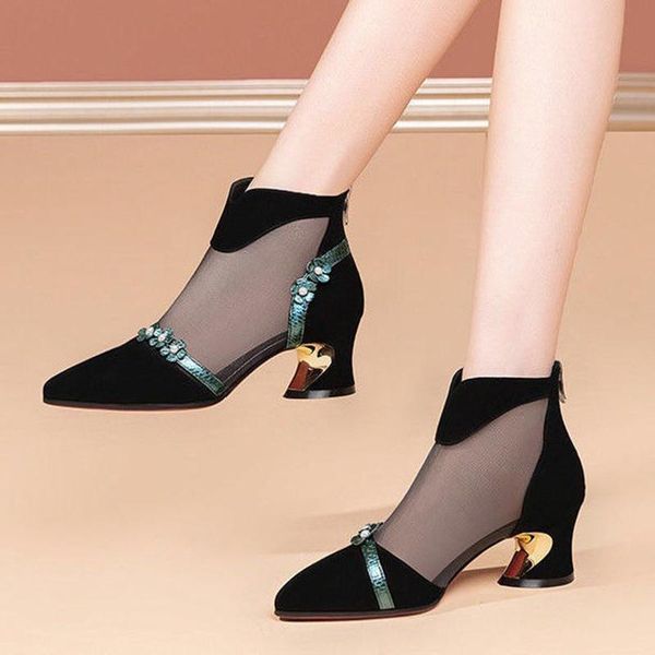 rimocy pointed toe zipper summer boots women black mesh breathable high heels ankle for woman party banquet shoes
rimocy pointed toe zipper summer boots women black mesh breathable high heels ankle for woman party banquet shoes