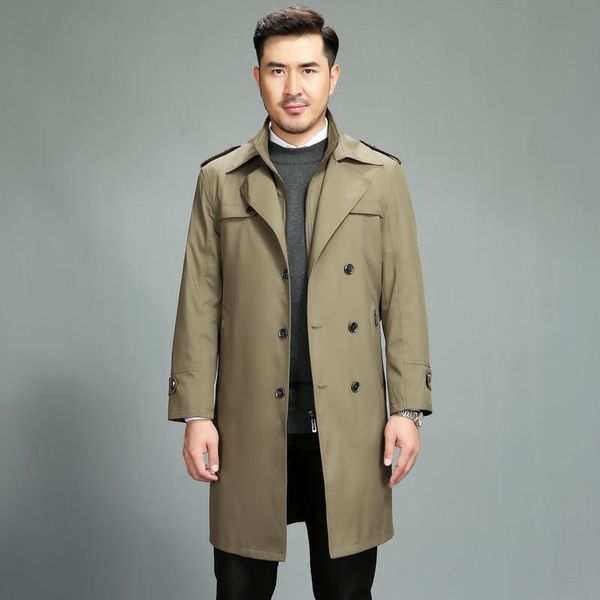 men's trench coats brand autumn winter men long superior quality liner detachable male fashion outwear jackets windbreaker plus size, Tan;black
men's trench coats brand autumn winter men long superior quality liner detachable male fashion outwear jackets windbreaker plus size, Tan;black