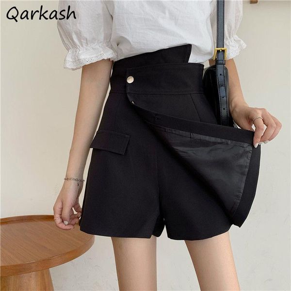 women's shorts women irregular single breasted summer high waist chic casual solid all-match street style student large size m-4xl muje, White;black
women's shorts women irregular single breasted summer high waist chic casual solid all-match street style student large size m-4xl muje, White;black