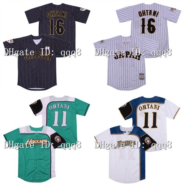 japan samurai 16 shohei ohtani black white stripe pinstriped hokkaido nippon ham fighters jersey movie 100% stitched baseball jersey, Blue;black
japan samurai 16 shohei ohtani black white stripe pinstriped hokkaido nippon ham fighters jersey movie 100% stitched baseball jersey, Blue;black