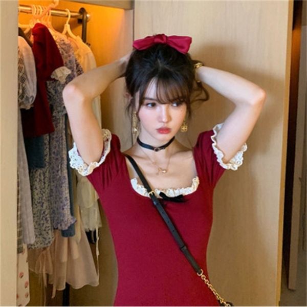 spring and summer new women french style bubble sleeve square neck black buttock dress slim short sweet, Black;gray
spring and summer new women french style bubble sleeve square neck black buttock dress slim short sweet, Black;gray