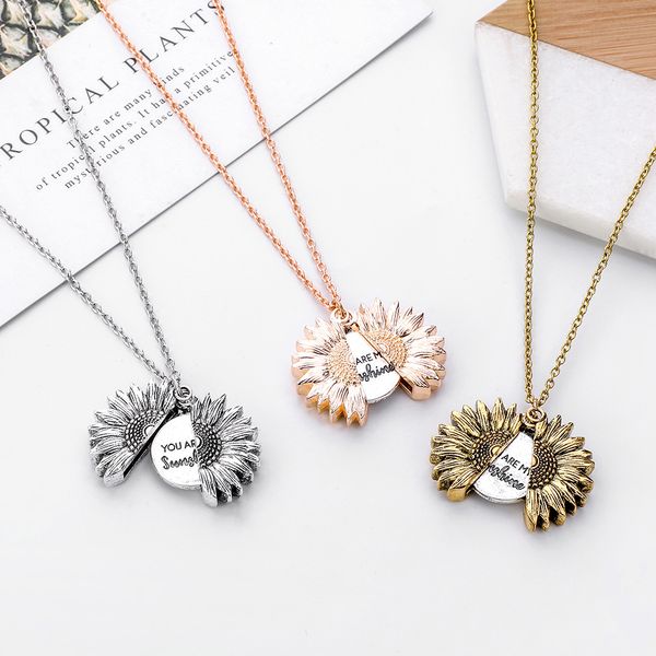 3 colcr sunflower pendant necklaces simple jewelry vintage handmade necklace for women gift, Silver
3 colcr sunflower pendant necklaces simple jewelry vintage handmade necklace for women gift, Silver