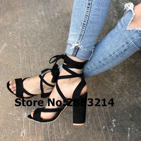 black open toe strappy chunky heeled sandals cross strap ankle wrap lace up gladiator designed woman high heels shoes
black open toe strappy chunky heeled sandals cross strap ankle wrap lace up gladiator designed woman high heels shoes
