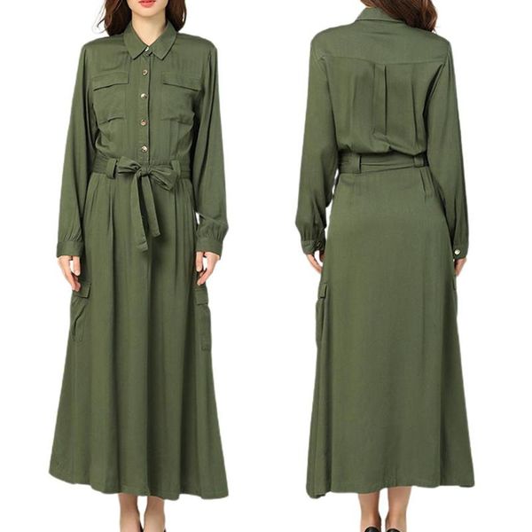 casual dresses solid color button shirt-dress long sleeve lace up maxi dress women ladies fashion, Black;gray
casual dresses solid color button shirt-dress long sleeve lace up maxi dress women ladies fashion, Black;gray