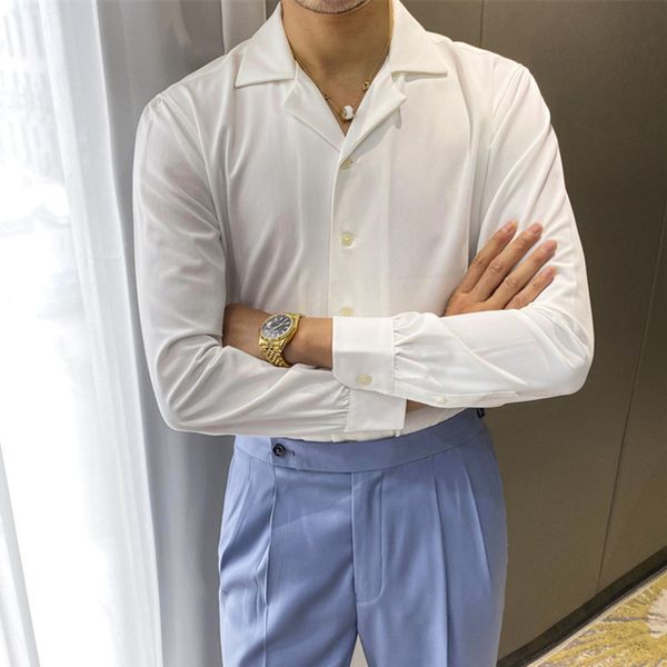 men's casual shirts british men's business shirt, cuban collar tight pure white design, casual, spring, White;black
men's casual shirts british men's business shirt, cuban collar tight pure white design, casual, spring, White;black