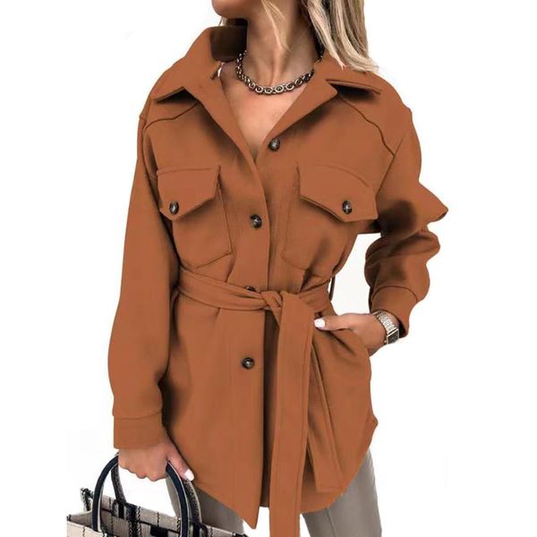 women's wool & blends women clothing single breasted coat with belt elegant female autumn winter outwear jackets long sleeve pockets sh, Black
women's wool & blends women clothing single breasted coat with belt elegant female autumn winter outwear jackets long sleeve pockets sh, Black
