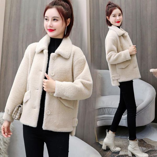 women's fur & faux women 2021 autumn winter imitation mink velvet overcoat female thick warm outwear turn-down collar coat jacket z722, Black
women's fur & faux women 2021 autumn winter imitation mink velvet overcoat female thick warm outwear turn-down collar coat jacket z722, Black