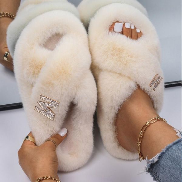 slippers women's fluffy faux fur rhinestone letter m decor slides flat sandals cute flip flops luxury shoes wholesale, Black
slippers women's fluffy faux fur rhinestone letter m decor slides flat sandals cute flip flops luxury shoes wholesale, Black