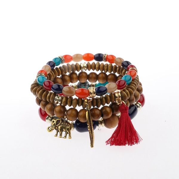 beaded, strands 4pcs boho hand elephant pendant charm natural beads bracelets set women wood wristband bracelet bangles factory price, Black
beaded, strands 4pcs boho hand elephant pendant charm natural beads bracelets set women wood wristband bracelet bangles factory price, Black
