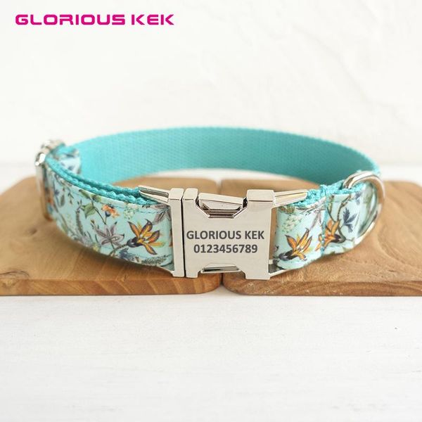 pet dog collar summer turquoise collars for big dogs personalized name&tel floral nylon metal buckle & leashes 
pet dog collar summer turquoise collars for big dogs personalized name&tel floral nylon metal buckle & leashes