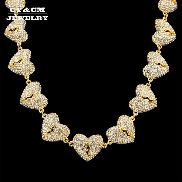 broken heart necklaces full iced out cz rhinestone gold silver color choker hip hop jewelry bling necklace for men women chain x0509, Black
broken heart necklaces full iced out cz rhinestone gold silver color choker hip hop jewelry bling necklace for men women chain x0509, Black