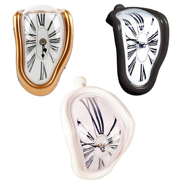 creative distorted wall clock surrealist salvador dali style , white/black/gold quartz needle home decor clocks
creative distorted wall clock surrealist salvador dali style , white/black/gold quartz needle home decor clocks