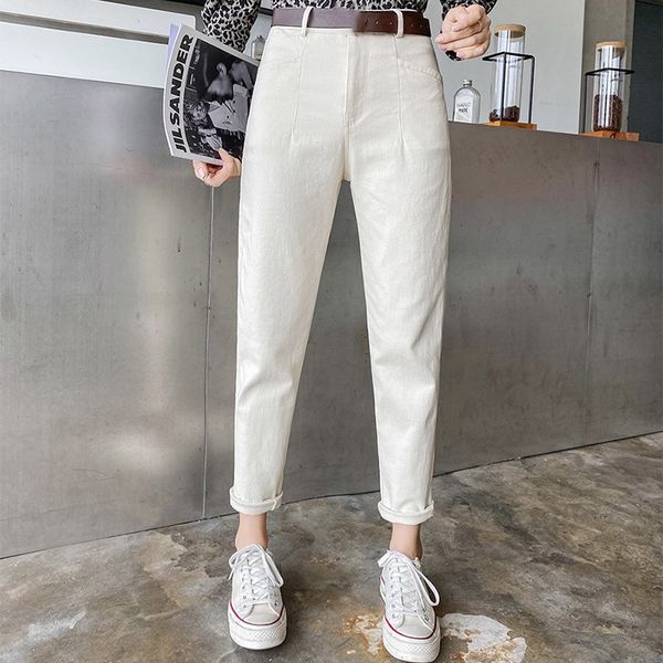 70% denim cotton women straight jeans pants girls high waist slim stretch button ankle-length pant casual style send belt 210518, Blue
70% denim cotton women straight jeans pants girls high waist slim stretch button ankle-length pant casual style send belt 210518, Blue