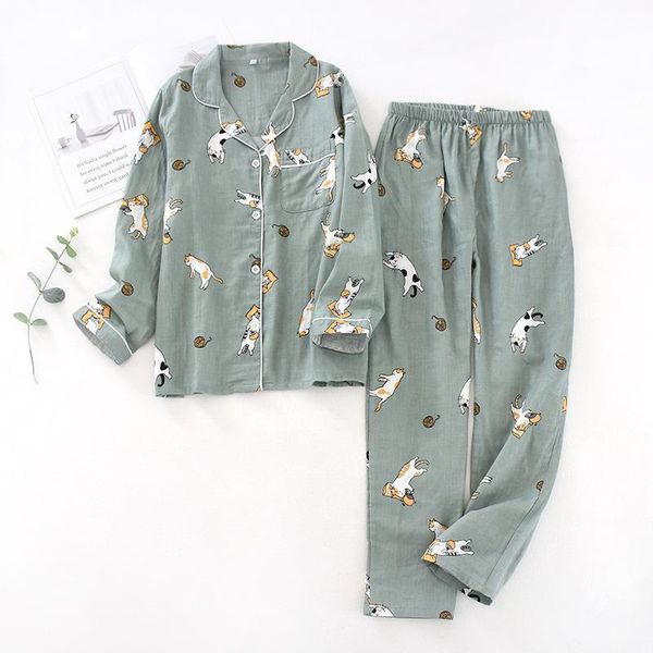 womens sleepwears ladies pajamas set 100% gauze cotton leopard cartoon dog printed pyjamas women 2pcs turn down neck shirt pants, Black;red
womens sleepwears ladies pajamas set 100% gauze cotton leopard cartoon dog printed pyjamas women 2pcs turn down neck shirt pants, Black;red