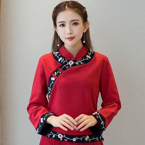 ethnic clothing cheongsam women's plus size 2021 autumn cotton blend embroidery splicing chinese style retro skinny qipao shirts woman, Red
ethnic clothing cheongsam women's plus size 2021 autumn cotton blend embroidery splicing chinese style retro skinny qipao shirts woman, Red