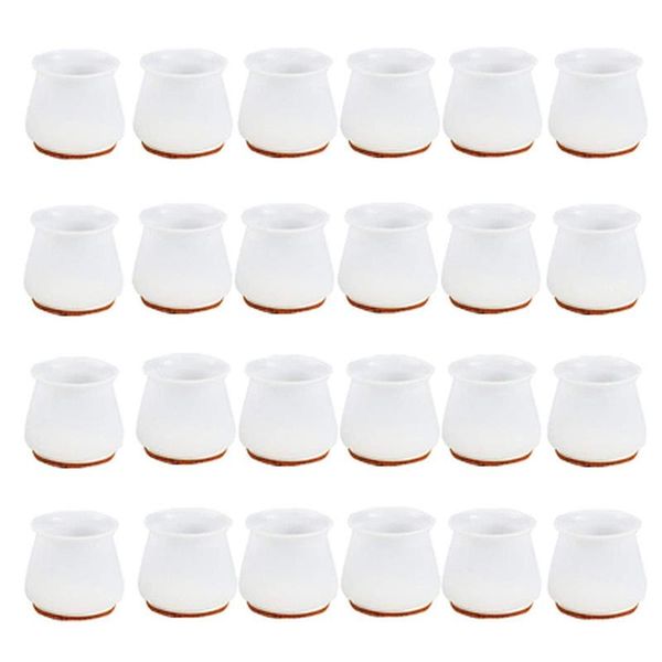 chair covers silicone leg caps with felt pads - moving table covers, 24pcs stool protectors transparent white
chair covers silicone leg caps with felt pads - moving table covers, 24pcs stool protectors transparent white
