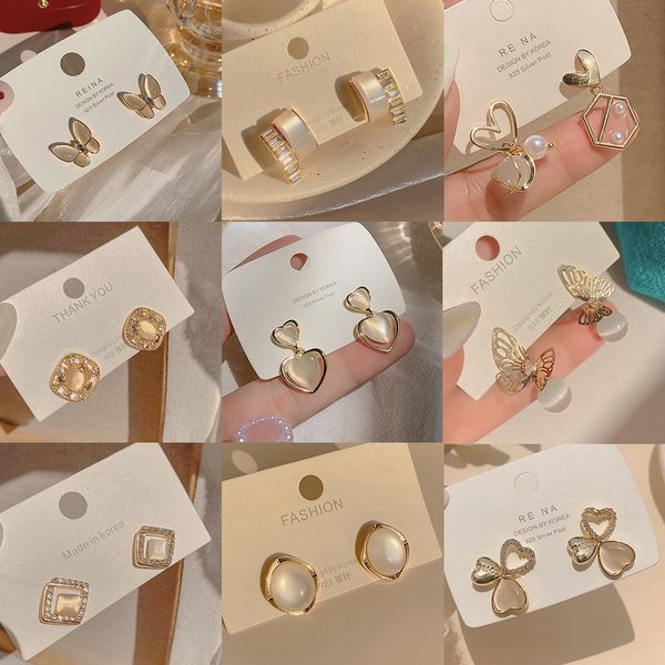 925 silver earring back needle-eyed ladys earrings female korean geometric personality pearl ear ring simple compact temperament girls gift, White
925 silver earring back needle-eyed ladys earrings female korean geometric personality pearl ear ring simple compact temperament girls gift, White