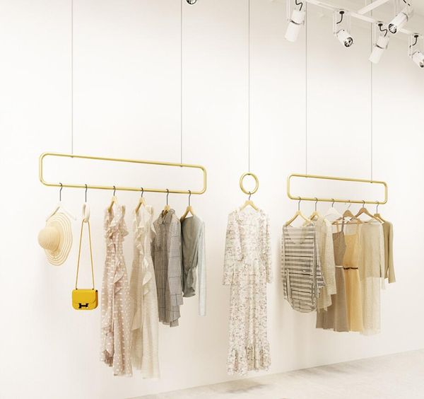 clothing store display rack commercial furniture wall hanger shopping mall women's decoration light luxury nano gold clothes shelf
clothing store display rack commercial furniture wall hanger shopping mall women's decoration light luxury nano gold clothes shelf