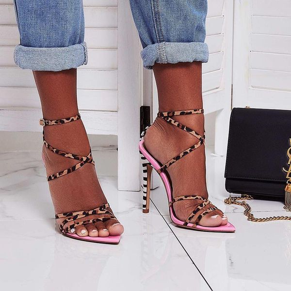 women stiletto sandals cross strappy high heels 11.5 cm open toe bridal party shoes ladies leopard pumps, Black
women stiletto sandals cross strappy high heels 11.5 cm open toe bridal party shoes ladies leopard pumps, Black