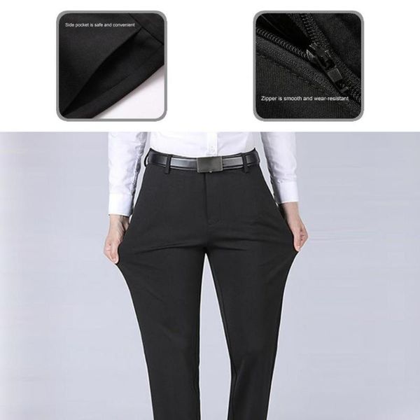 men's suits & blazers spring autumn business solid color straight suit pants men pockets for, White;black
men's suits & blazers spring autumn business solid color straight suit pants men pockets for, White;black