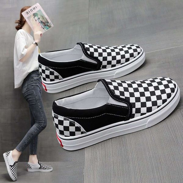 2021 new spring women slip on flat canvas checkered vulcanize shoe plaid female casual loafers ladies lazy sneaker mujer zapatos, Black
2021 new spring women slip on flat canvas checkered vulcanize shoe plaid female casual loafers ladies lazy sneaker mujer zapatos, Black