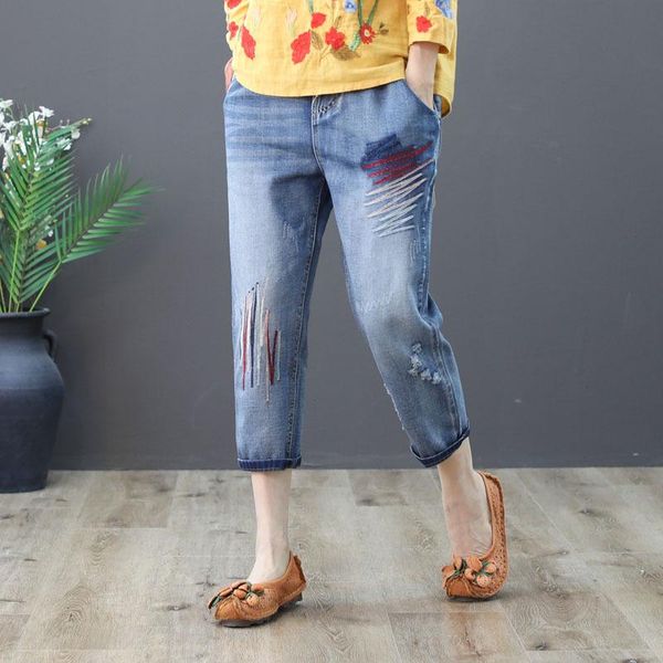 women's jeans women summer autumn korean fashion vintage embroidery for girls casual drawstring denim harem pants trousers jean femme, Blue
women's jeans women summer autumn korean fashion vintage embroidery for girls casual drawstring denim harem pants trousers jean femme, Blue
