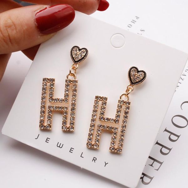 dangle & chandelier h english letters initial earrings gold color copper cubic zircon stud for women girls retro ear jewelry, Silver
dangle & chandelier h english letters initial earrings gold color copper cubic zircon stud for women girls retro ear jewelry, Silver