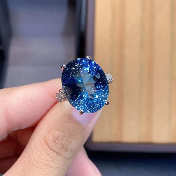pure natural z ring deep london blue for women party big gemstone 13x18mm fine jewelry s925 silver cluster rings, Golden;silver
pure natural z ring deep london blue for women party big gemstone 13x18mm fine jewelry s925 silver cluster rings, Golden;silver