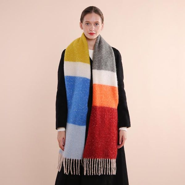 scarves seasonal fashion trend stitching plaid winter thickening women's scarf luxury quality imitation cashmere warm shawl, Blue;gray
scarves seasonal fashion trend stitching plaid winter thickening women's scarf luxury quality imitation cashmere warm shawl, Blue;gray
