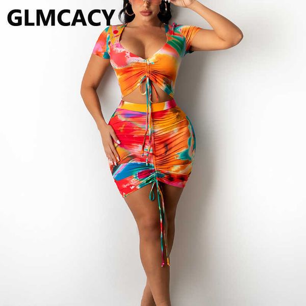 two piece tie dye printed dress suits short sleeve crop & bodycon mini skirt set 210702, White
two piece tie dye printed dress suits short sleeve crop & bodycon mini skirt set 210702, White