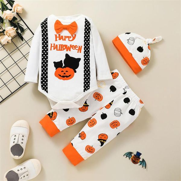 clothing sets halloween infant baby set 2021 fashion boys girls letter +pumpkin print romper pants+hat, White
clothing sets halloween infant baby set 2021 fashion boys girls letter +pumpkin print romper pants+hat, White