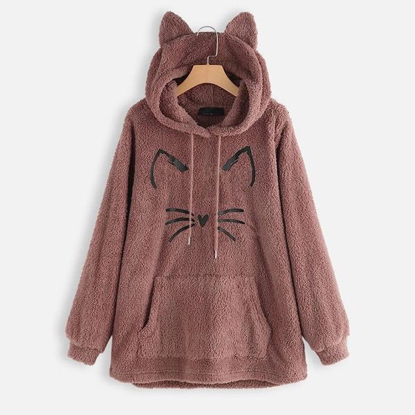 hoodie winter womens long sleeve fleece hoodies cat pattern embroidery plus size warm button loose women pullovers moletom women's & s, Black
hoodie winter womens long sleeve fleece hoodies cat pattern embroidery plus size warm button loose women pullovers moletom women's & s, Black