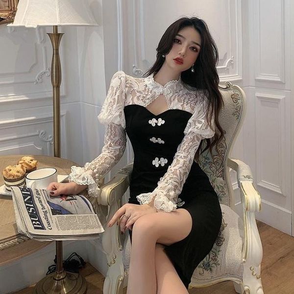 casual dresses hstar elegant patchwork dress women winter lace hollow out split mini female office lady japanese one-piece, Black;gray
casual dresses hstar elegant patchwork dress women winter lace hollow out split mini female office lady japanese one-piece, Black;gray