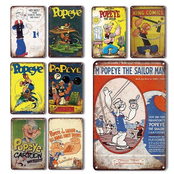 vintage popeye anime poster metal sign nostalgic tin sign coffee bar home decorative plaque retro babyroom decor accessories
vintage popeye anime poster metal sign nostalgic tin sign coffee bar home decorative plaque retro babyroom decor accessories