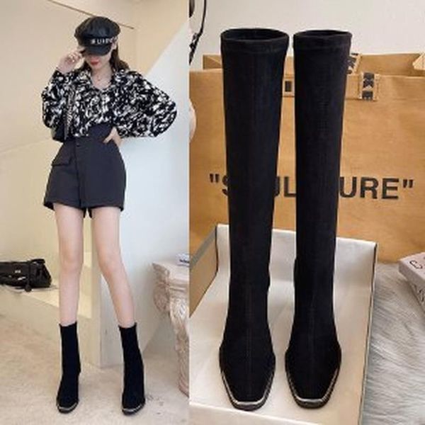 boots high heel woman 2021 thick knee suede square toe shoe metal decoration short ladies black
boots high heel woman 2021 thick knee suede square toe shoe metal decoration short ladies black