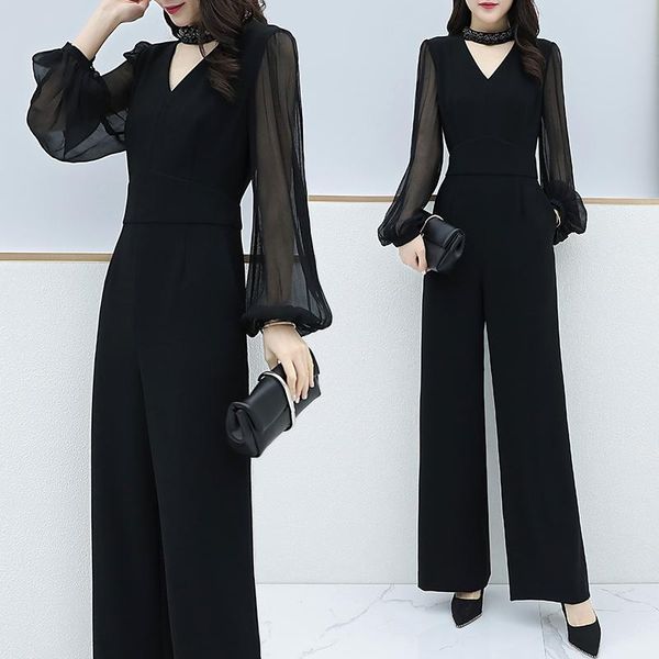 women's jumpsuits & rompers 2021 spring black thin womens jumpsuit combinaison femme trendy office lady clothes for women macacao femin, Black;white
women's jumpsuits & rompers 2021 spring black thin womens jumpsuit combinaison femme trendy office lady clothes for women macacao femin, Black;white