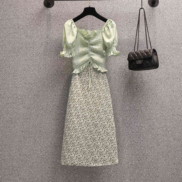 large women's vintage ruffles print puff sleeve summer sweet dresses casual square collar floral maxi long dress two piece 210515, White
large women's vintage ruffles print puff sleeve summer sweet dresses casual square collar floral maxi long dress two piece 210515, White
