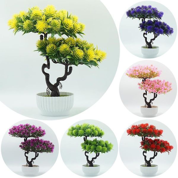 1pcs artificial plants bonsai colorful pine pot simulation fake flowers ornament for home decoration el garden decor decorative & wreaths
1pcs artificial plants bonsai colorful pine pot simulation fake flowers ornament for home decoration el garden decor decorative & wreaths