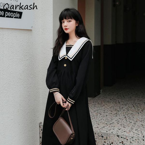 casual dresses dress women black japanese preppy style lantern sleeve sailor collar kawaii maiden spring autumn clothing female retro button, Black;gray
casual dresses dress women black japanese preppy style lantern sleeve sailor collar kawaii maiden spring autumn clothing female retro button, Black;gray