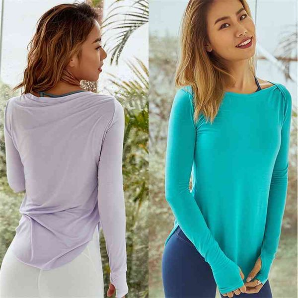 net red autumn and winter new outdoor sports fitness long sleeve women's tight yoga clothes arc hem t-shirt blouse, Gray
net red autumn and winter new outdoor sports fitness long sleeve women's tight yoga clothes arc hem t-shirt blouse, Gray
