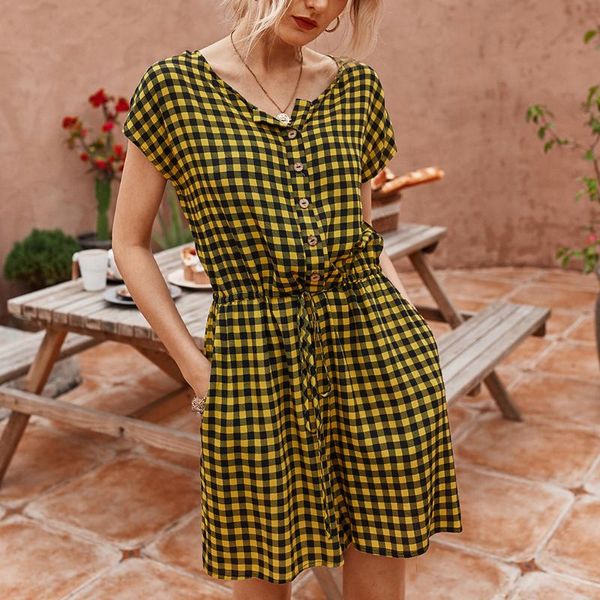 men's jackets women summer beach dress casual short sleeve plaid print dresses boho mini party elegant v-neck sundress vestido#j30, Black;brown
men's jackets women summer beach dress casual short sleeve plaid print dresses boho mini party elegant v-neck sundress vestido#j30, Black;brown