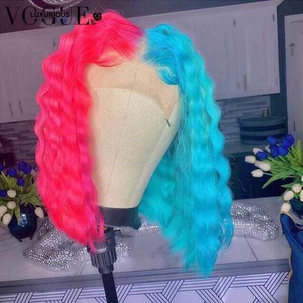 pink green 13x4 deep wave lace front wig preplucked colored short bob brazilian transparent human hair wigs for women, Black;brown
pink green 13x4 deep wave lace front wig preplucked colored short bob brazilian transparent human hair wigs for women, Black;brown