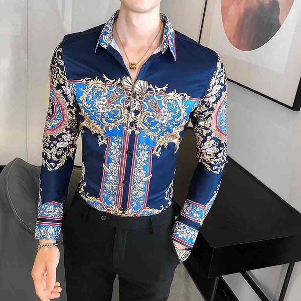 men's casual shirts primavera nova de luxo do vintage impresso camisa masculina manga longa clube noturno/baile/festa blusa homme branc, White;black
men's casual shirts primavera nova de luxo do vintage impresso camisa masculina manga longa clube noturno/baile/festa blusa homme branc, White;black