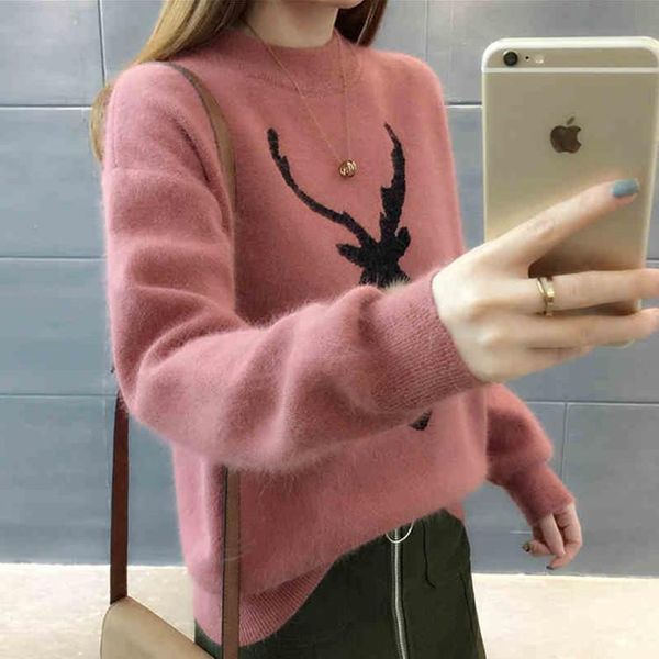 women's sweaters 2021 autumn and winter thick sweater korean loose half-high solid, White;black
women's sweaters 2021 autumn and winter thick sweater korean loose half-high solid, White;black