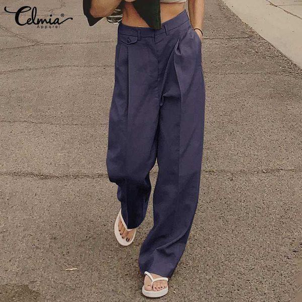 women's pants & capris capris elegant wide leg ol celmia women fashion high waist pockets office trousers female casual loose solid col, Black;white
women's pants & capris capris elegant wide leg ol celmia women fashion high waist pockets office trousers female casual loose solid col, Black;white