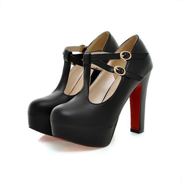 women platform pumps super high heels shoes woman leather red bottom round toed t-belt big size 42 43 wedding dress, Black
women platform pumps super high heels shoes woman leather red bottom round toed t-belt big size 42 43 wedding dress, Black