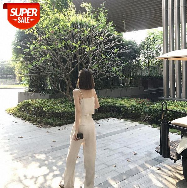 can a sa two-piece summer cool and thin sling women's outer wear + straight mopping pants #dn6h, Black
can a sa two-piece summer cool and thin sling women's outer wear + straight mopping pants #dn6h, Black