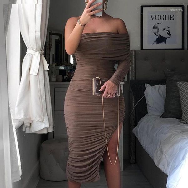 casual dresses omsj vintage style long sleeve bodycon dress women's one shoulder split elegant female autumn winter party vestidos, Black;gray
casual dresses omsj vintage style long sleeve bodycon dress women's one shoulder split elegant female autumn winter party vestidos, Black;gray