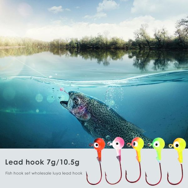 jigs head fishing lures baits jig 7g/10.5g lead round hook metal fishooks outdoor portable easy carrying hooks
jigs head fishing lures baits jig 7g/10.5g lead round hook metal fishooks outdoor portable easy carrying hooks